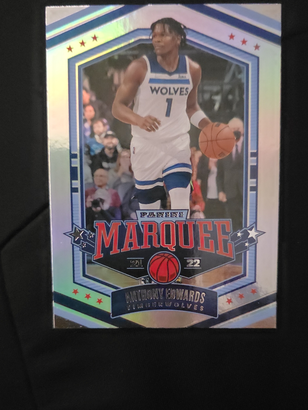 Panini Marquee Anthony Edwards - White, Blue, Red Accents